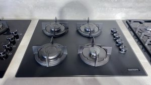 60CM GAS COOKER  MATTE GLASS BLACK